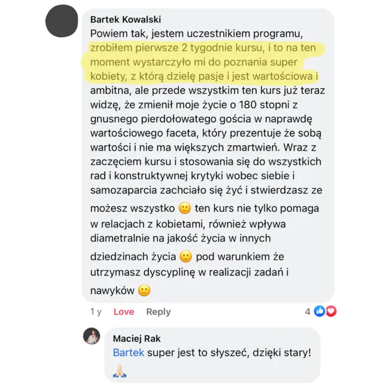 Opinia klienta